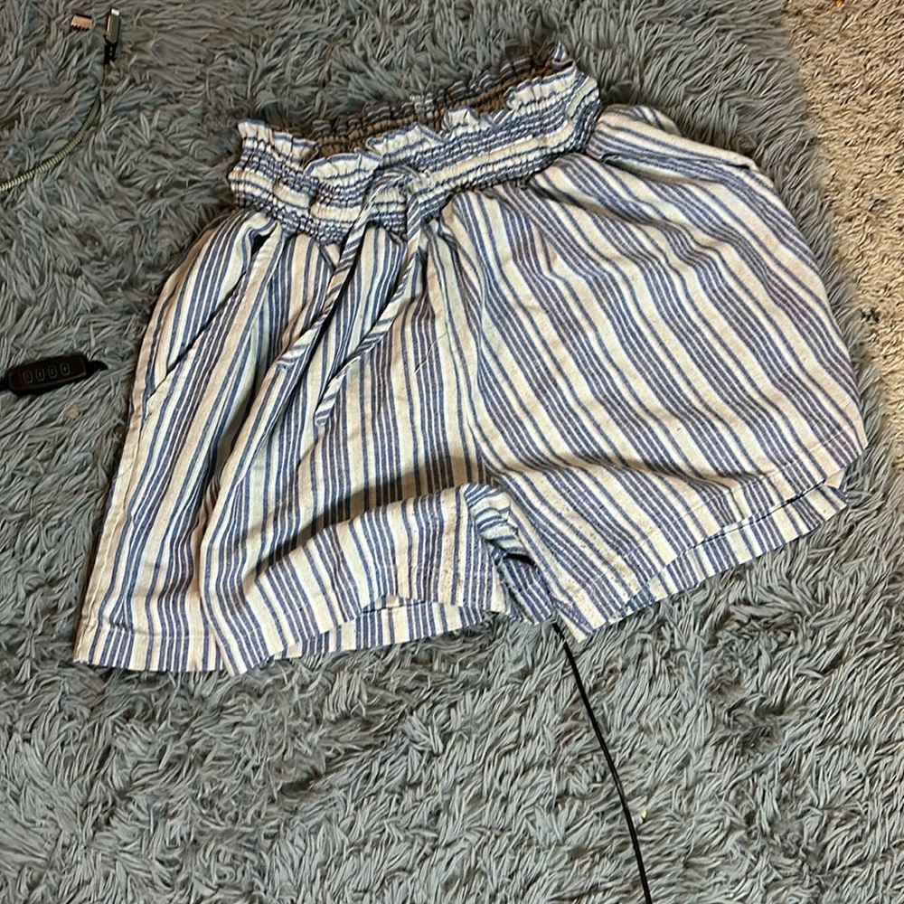 Striped High Waisted Shorts